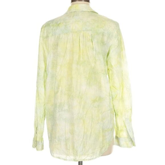 PILCRO BY ANTHROPOLOGIE Sz XL Cotton CATE CLASSIC Tie Dye Button Up Tunic Shirt - Picture 4 of 5